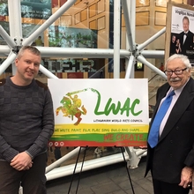 LWAC board member Zilvinas Naujokas with Stanley Balzekas the President and Founder of the Balzekas Museum of Lithuanian Culture.